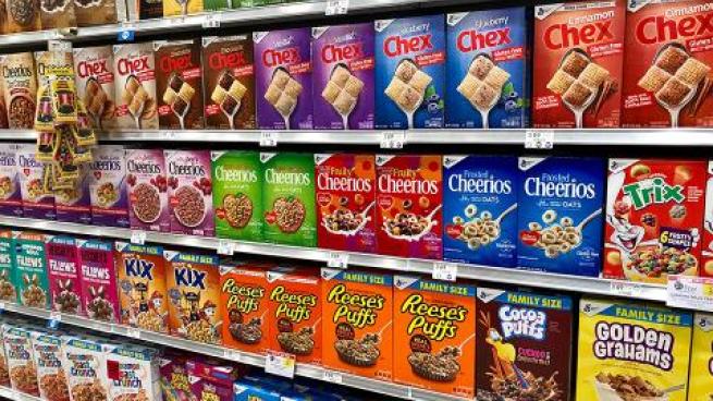 General Mills products on store shelves